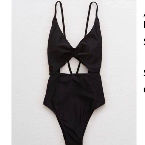 aerie Other - Aerie Black Cutout Voop One Piece Bathing Suit